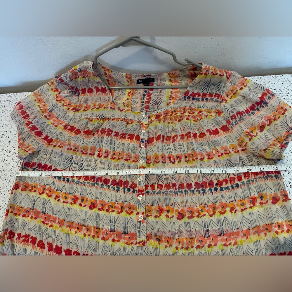 GAP Multicolor Patterned Women's Blouse - Picture 3 of 3